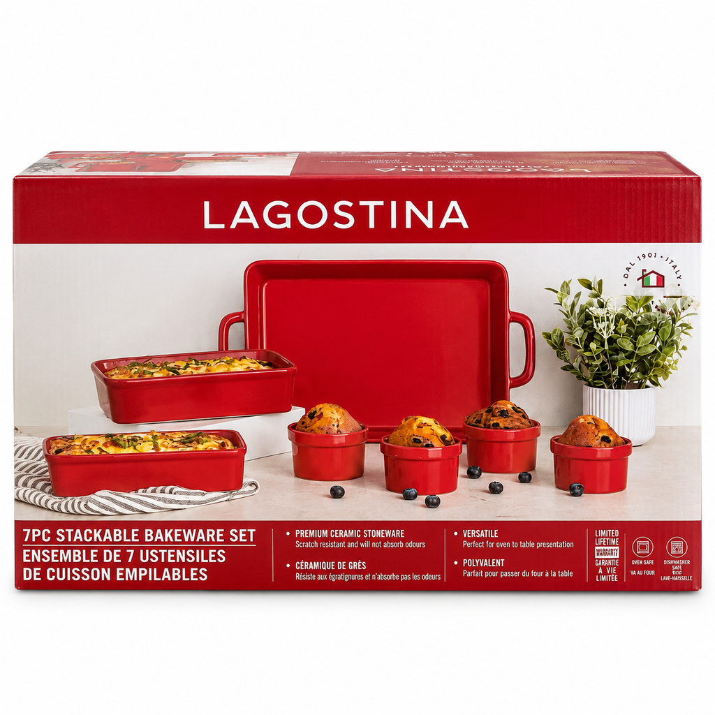 Lagostina ensemble de cuisson empilable – 7 pièces