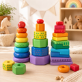 Fisher-Price – Trieur de formes en bois à empiler 26 pièces