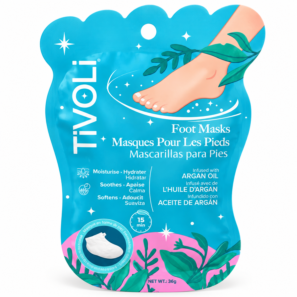 Masque hydratant pour les pieds à l’huile d’argan