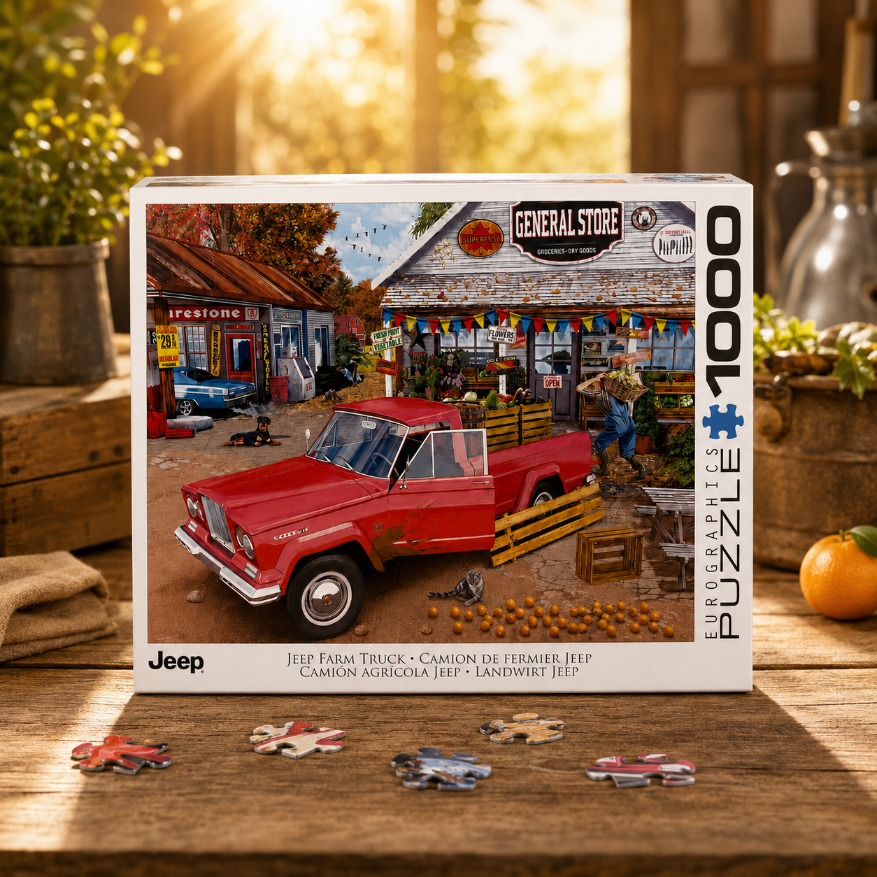 Puzzle 1000 pièces – Camion de Fermier Jeep