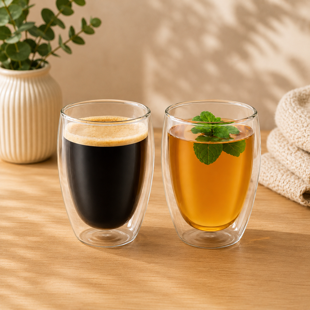 Verres double paroi à thé glacé lot de 2 – 450 ml