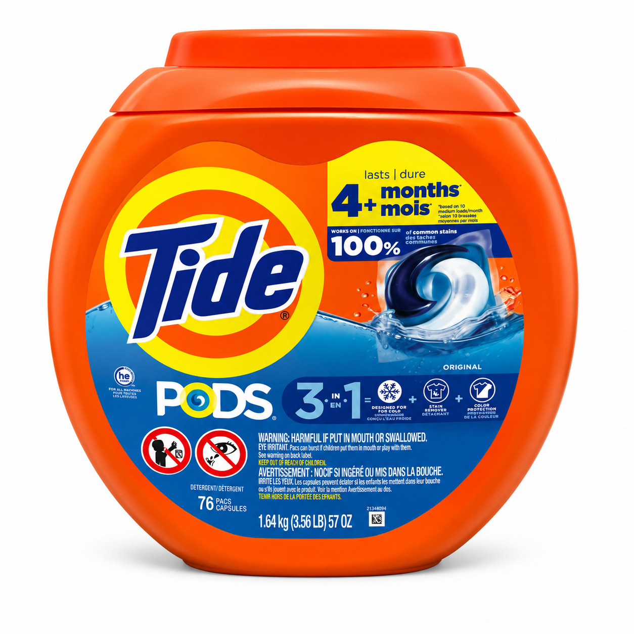Lessive 3 en 1 Tide - 76 caspules