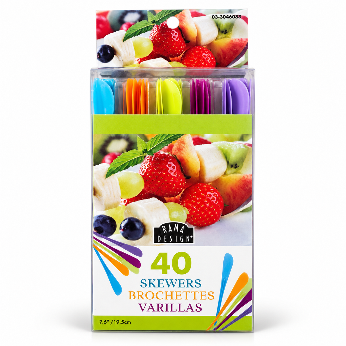 Lot de 40 brochettes colorées