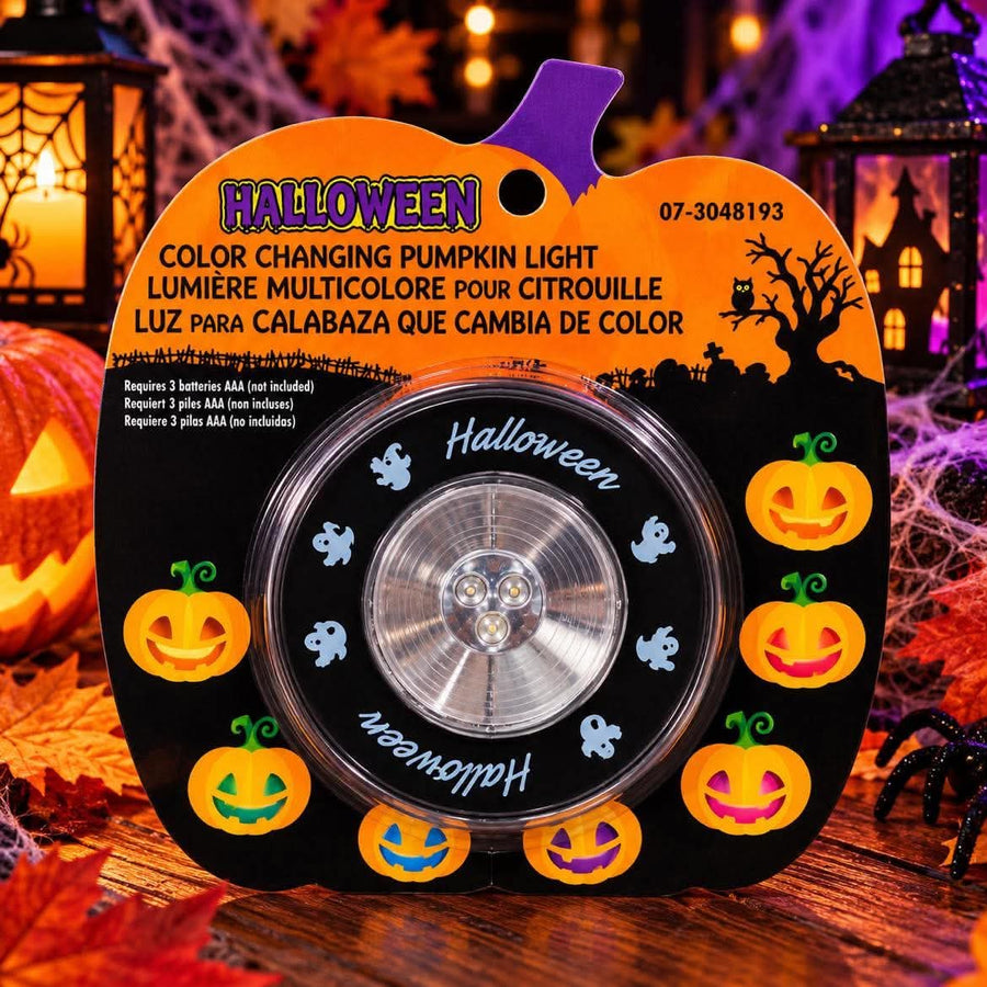 Lumière multicolore pour citrouille – Décoration Halloween