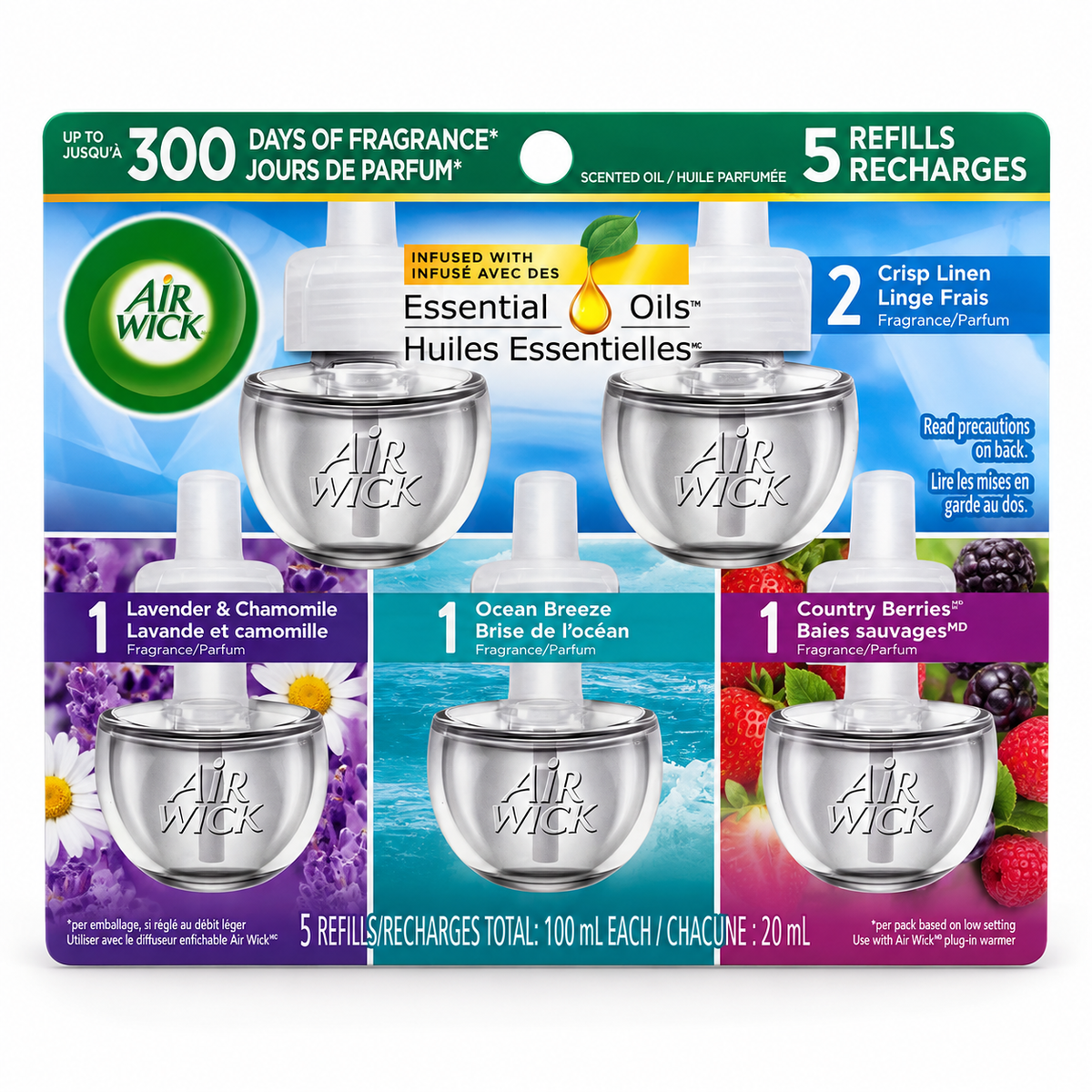Air Wick - Recharges de parfum Lot de 5