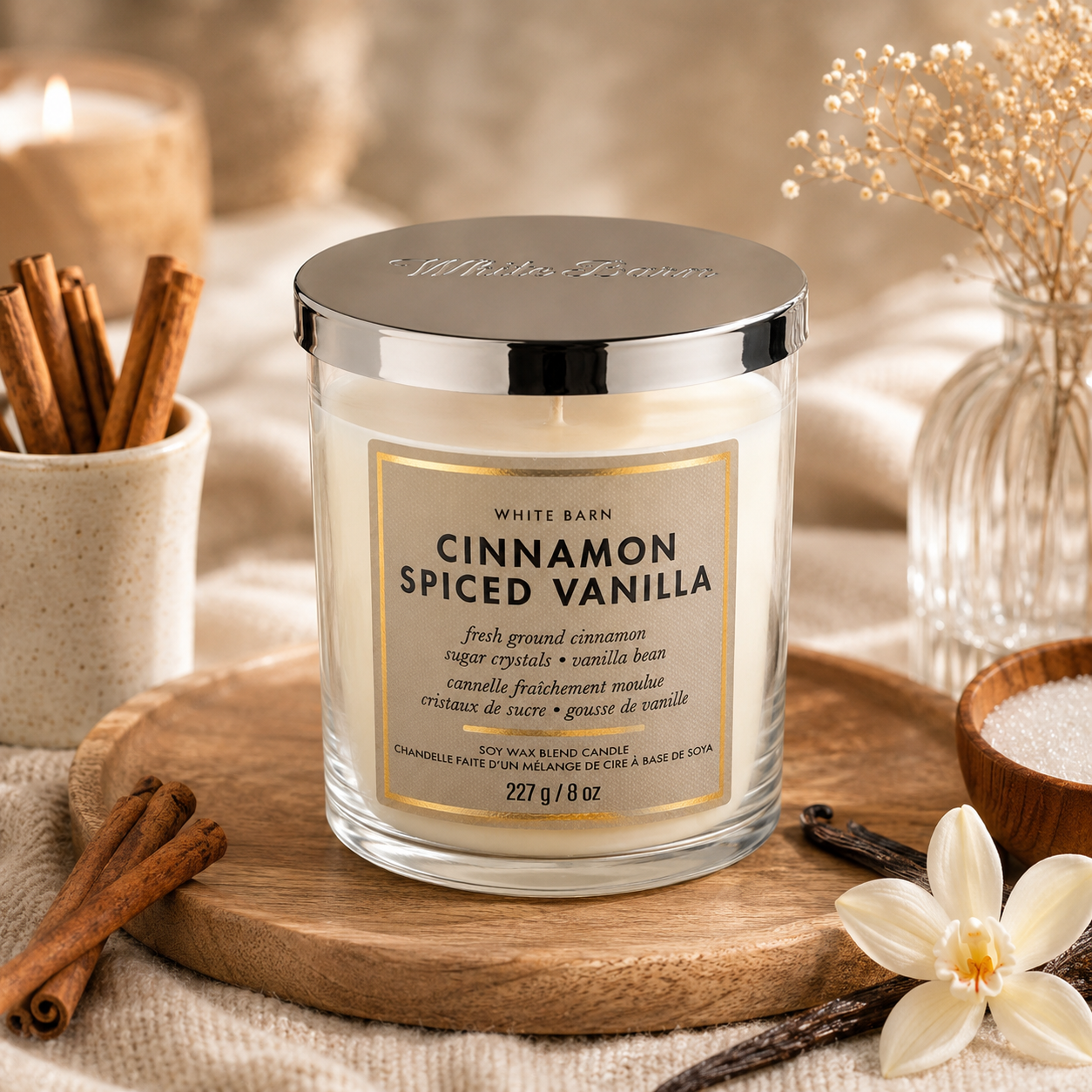Bougie 1 mèche – Cinnamon Spiced Vanilla