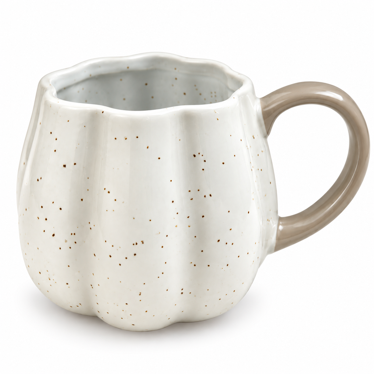 Tasse en céramique en forme de citrouille