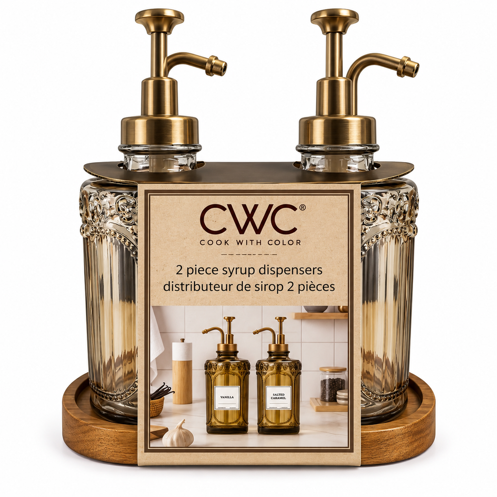 Distributeurs de sirop en verre – Lot de 3