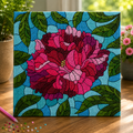 Diamond Painting Fleur rose - 20 x 20 cm