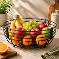Corbeille à fruits en métal noir