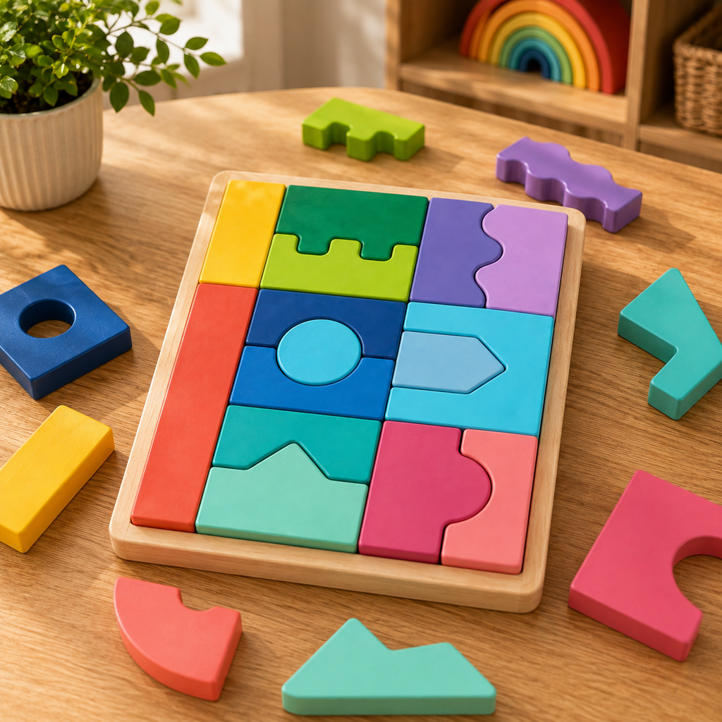 Fisher-Price – Blocs encastrables en bois 20 pièces