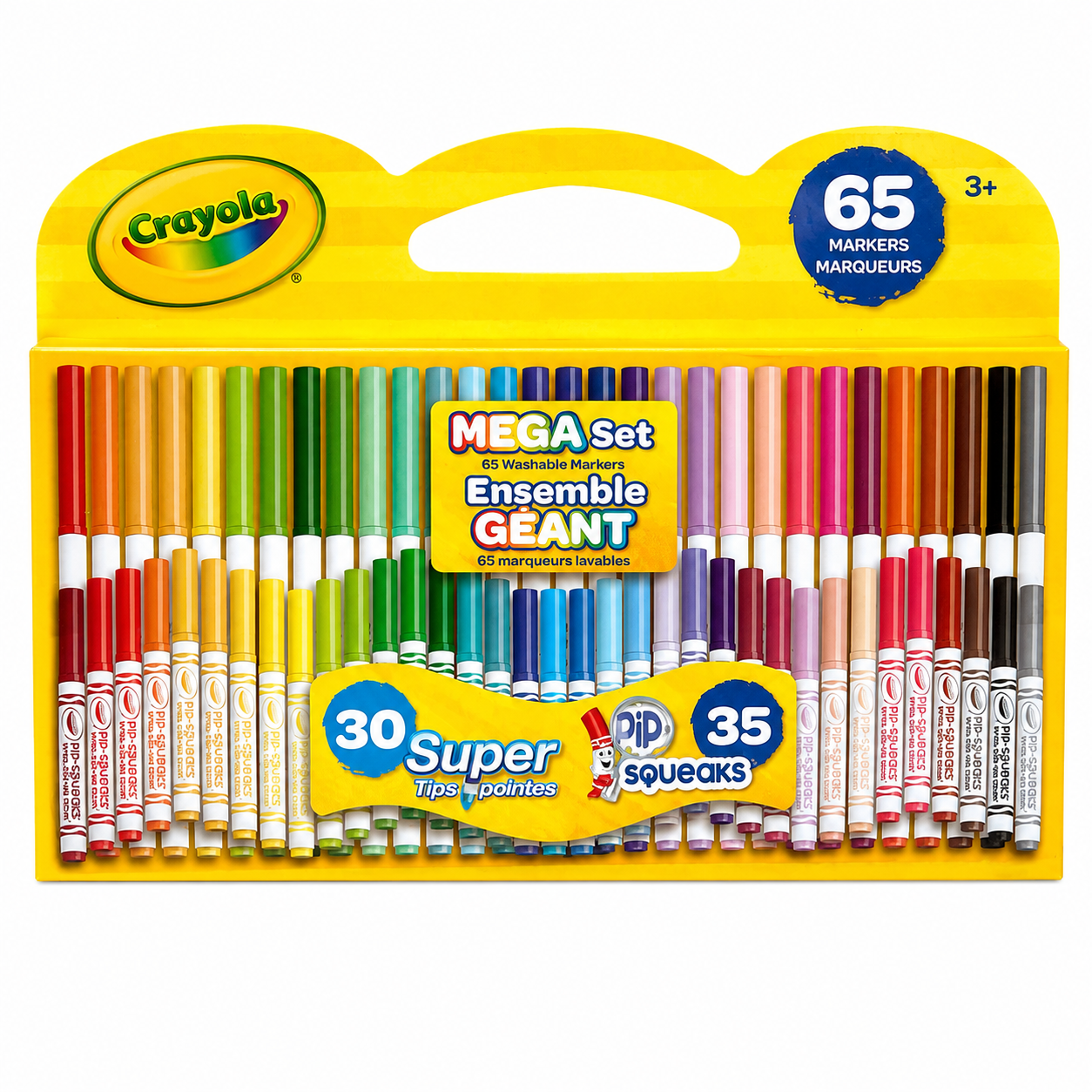 Crayola Mega Set – 65 marqueurs lavables