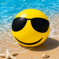 Jouet de plage - Ballon gonflable Smiley – 30,4 cm