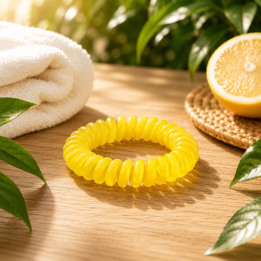 Bracelet à la citronnelle Jaune – Diffusion jusqu'à 7 jours