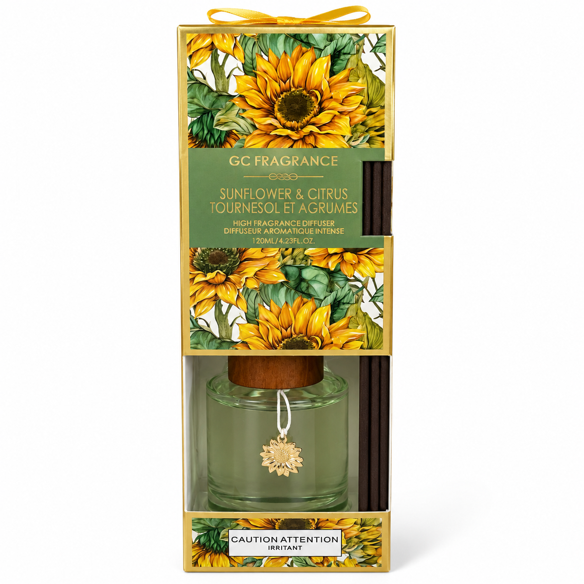 Diffuseur à bâtonnets Tournesol & Agrumes – 120 ml
