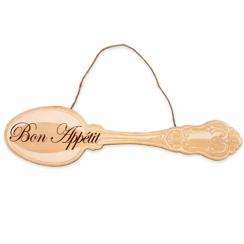 Cuillère décorative en bois “Bon Appétit”