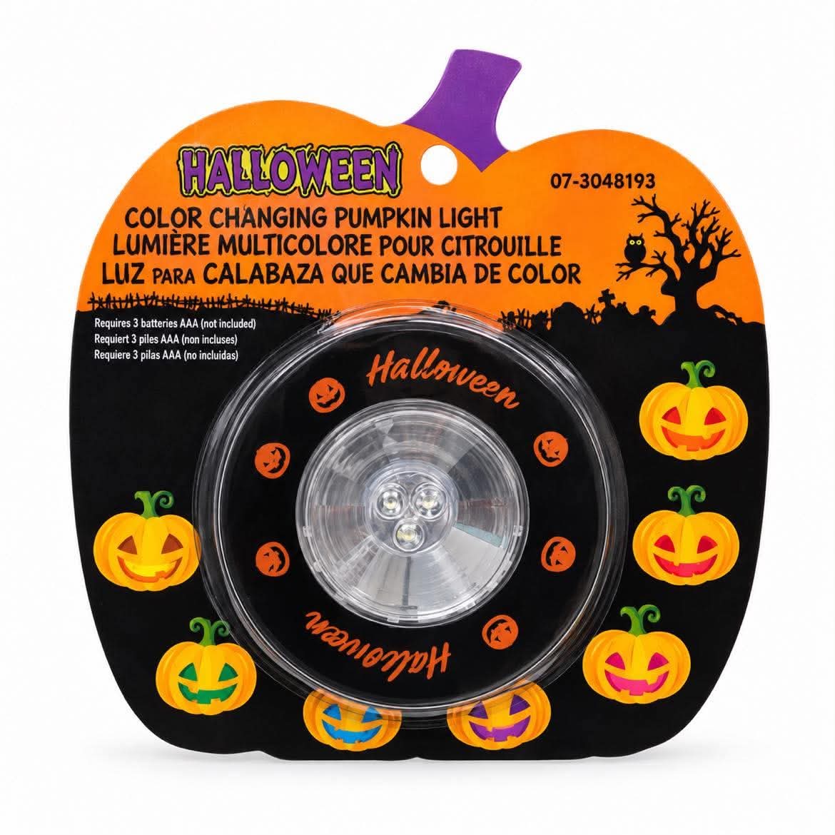 Lumière multicolore pour citrouille – Décoration Halloween
