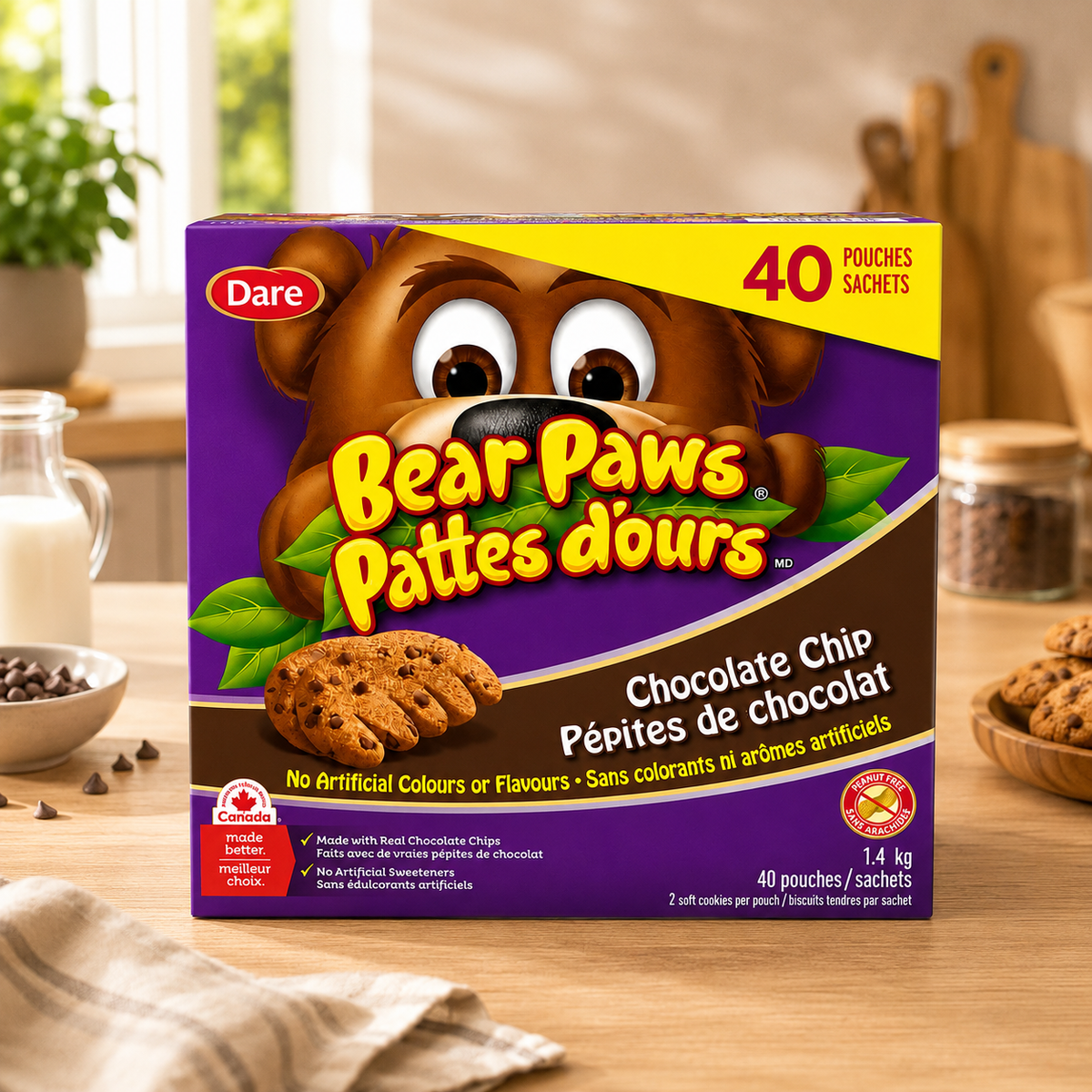 Pattes d'ours Biscuits tendres aux pépites de chocolat – 1,4 kg