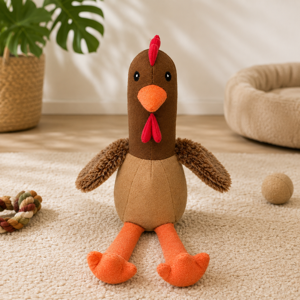 Jouet pour chien – Poulet en peluche résistant