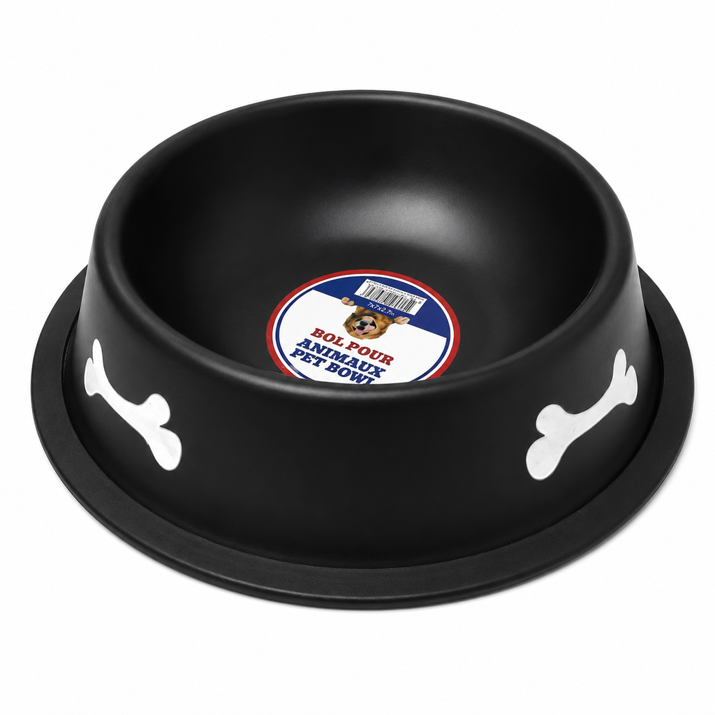 Gamelle pour chien noire avec base antidérapante