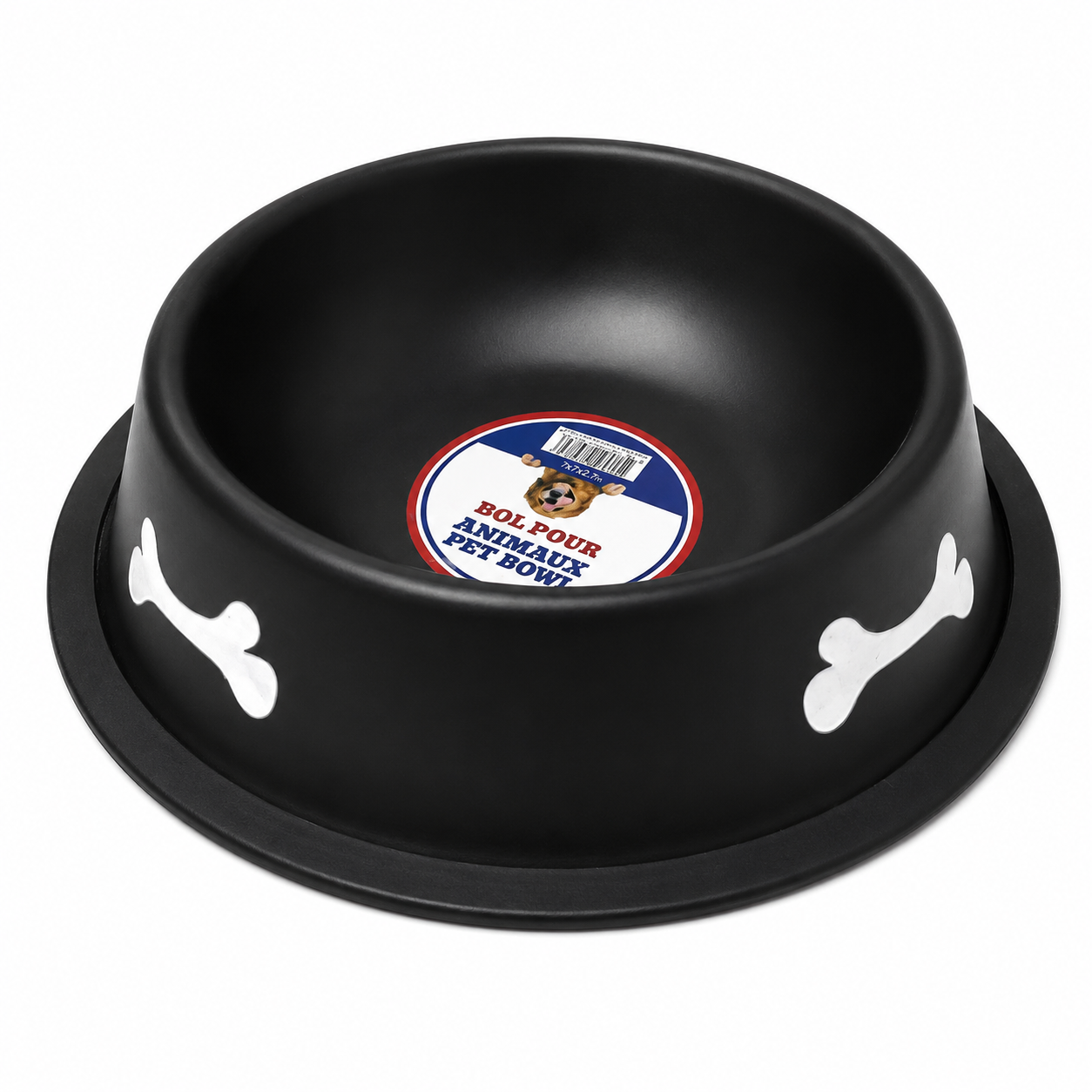 Gamelle pour chien noire avec base antidérapante