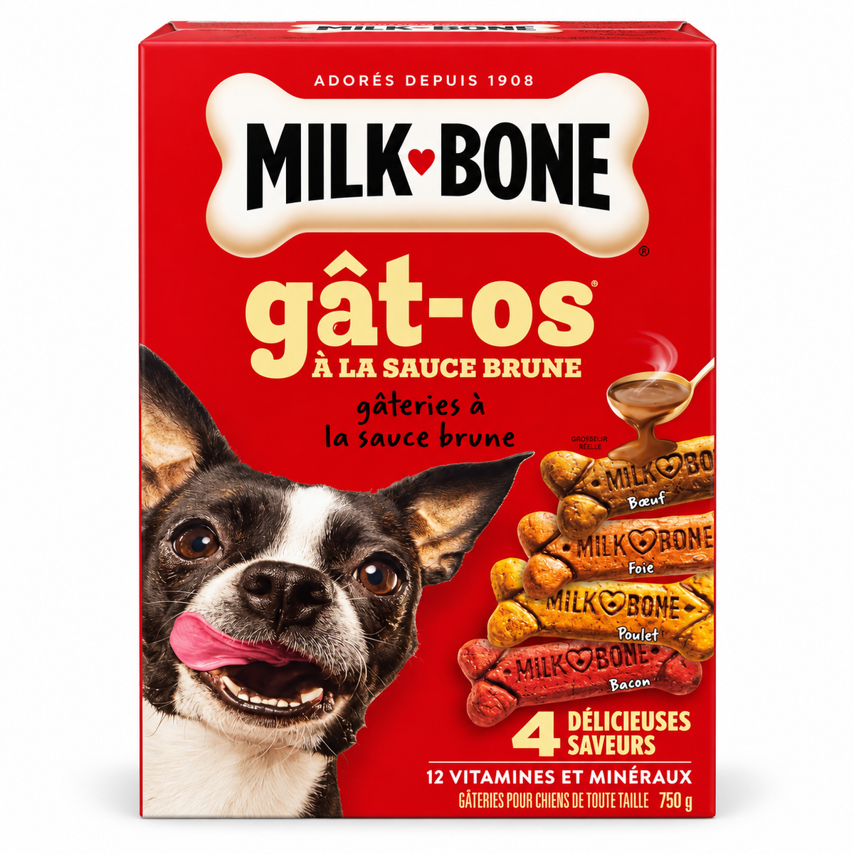 Friandises pour chiens aux 4 saveurs – 750 g