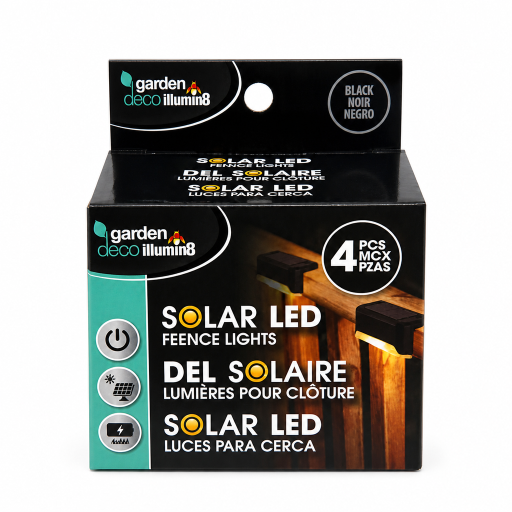 Lampes solaires LED - Lot de 4