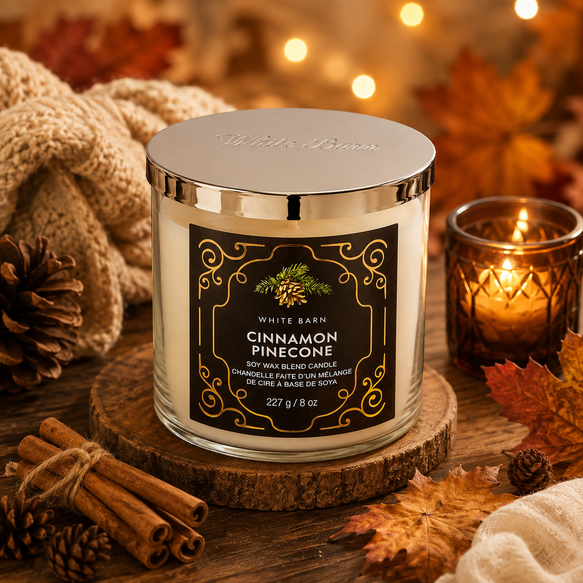 Bougie 1 mèche - Cinnamon Pinecone
