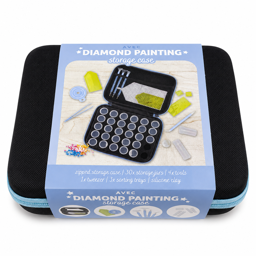 Coffret de rangement pour peinture diamant - Bleu