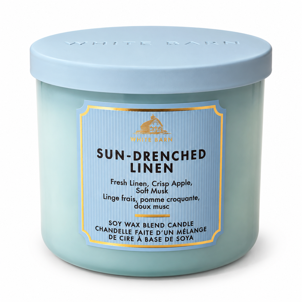 Bougie 3 mèches - Sun Drenched Linen