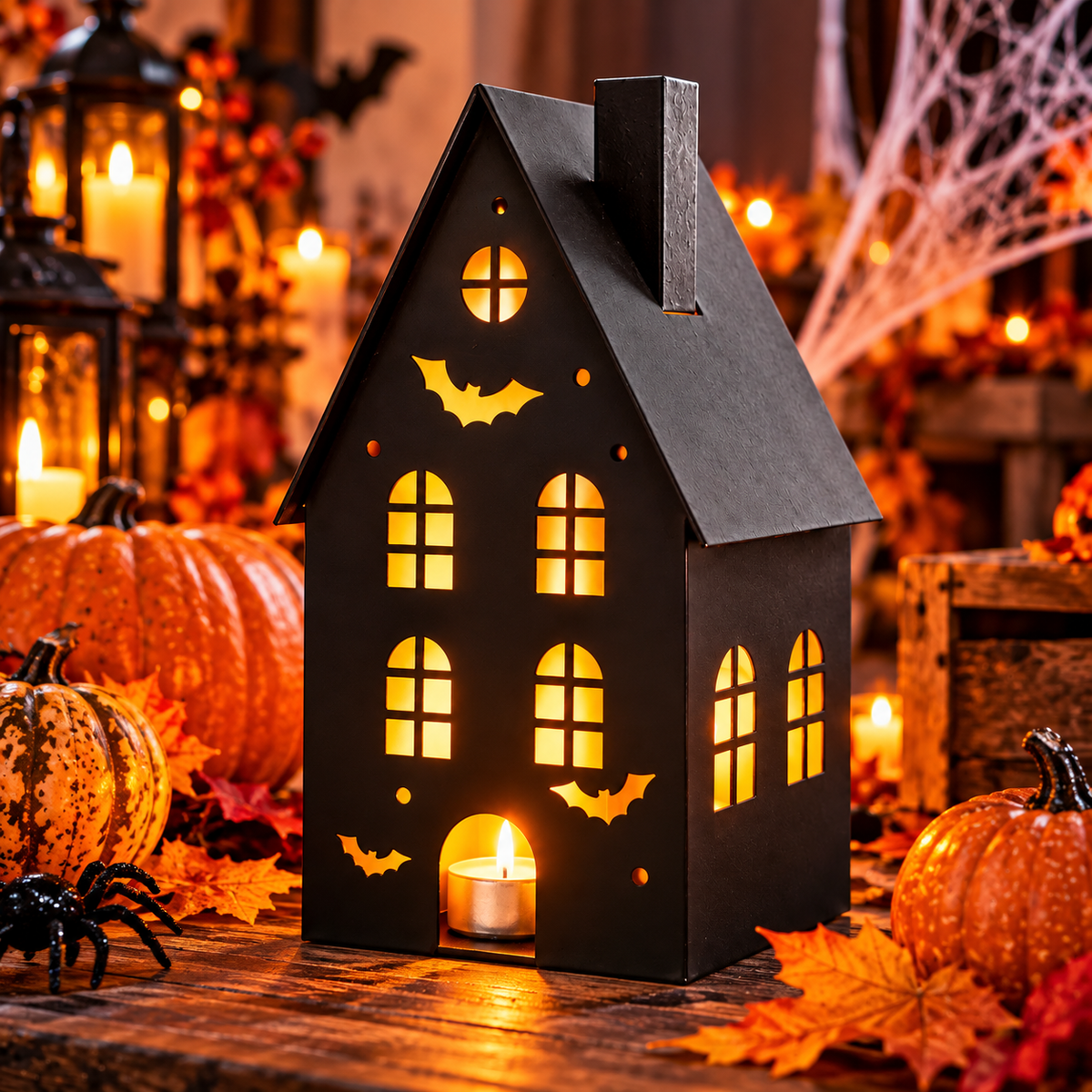 Photophore maison hantée – Décoration Halloween