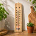 Thermomètre mural en bois