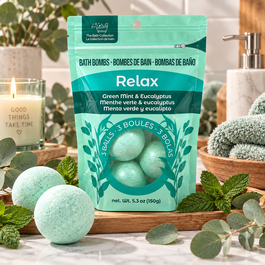 Bombes de bain Relax – Menthe verte & Eucalyptus