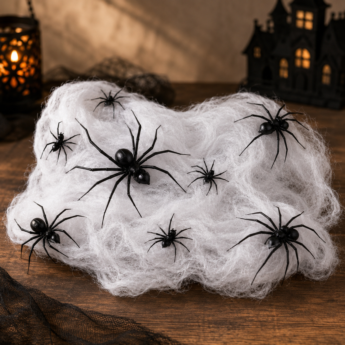 Toile d’araignée décorative Halloween – 141 g