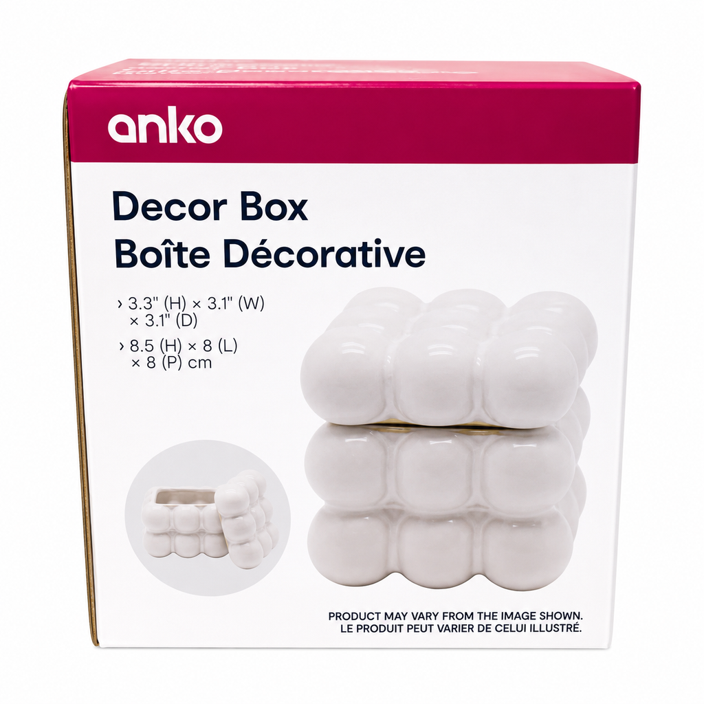 Boîte de rangement décorative