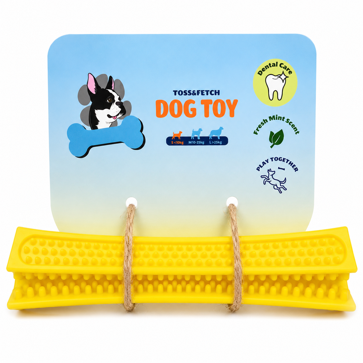 Jouet dentaire pour chien - Jaune