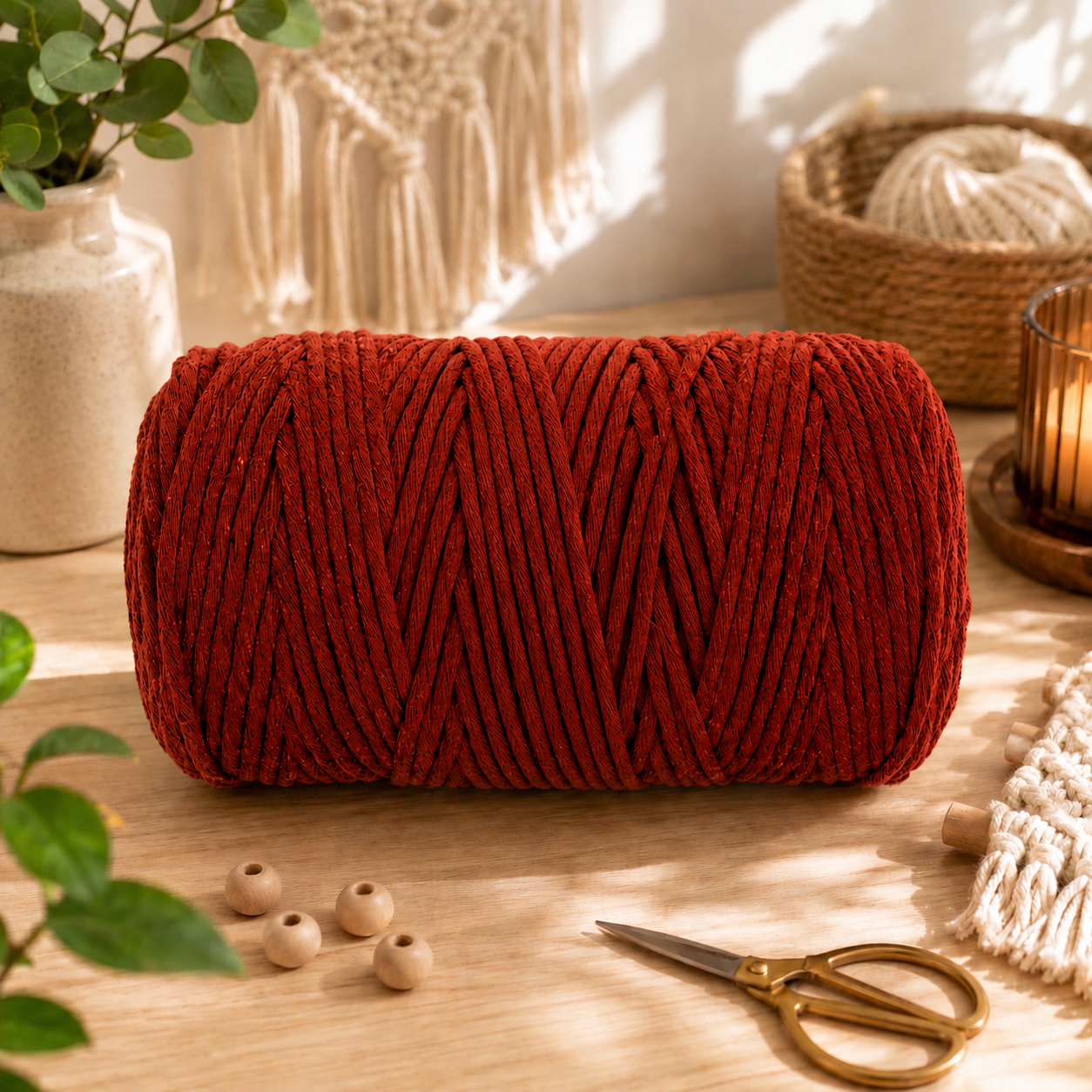 Fil macramé 167m - Marron
