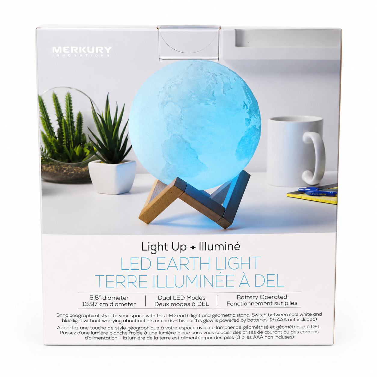 Lampe LED décorative Terre lumineuse