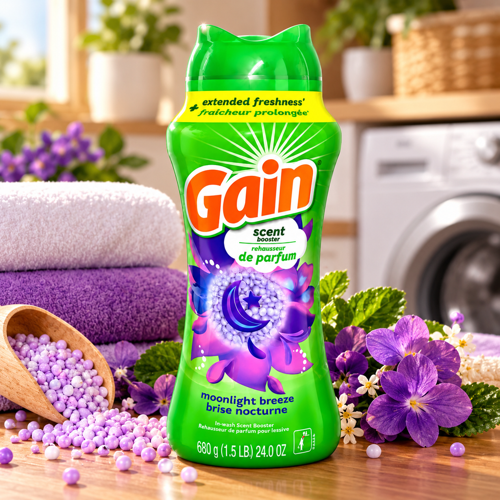 Gain – Réhausseur de parfum pour lessive Brise nocturne – 680 g