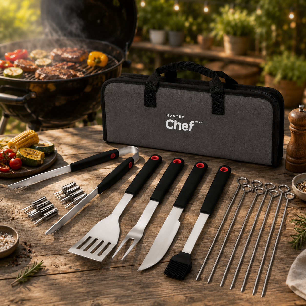 Master Chef - Ustensiles pour barbecue Lot de 20 pièces
