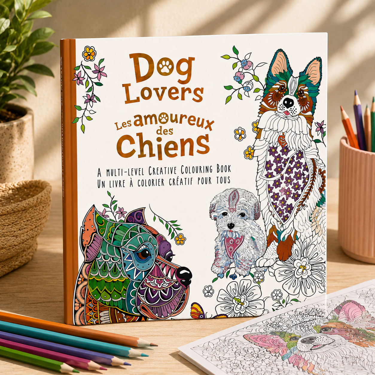Livre de coloriage créatif – Les Amoureux des Chiens