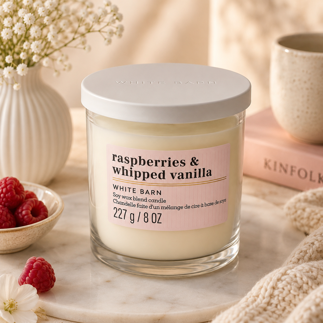 Bougie 1 mèche - Raspberries & Whipped Vanilla