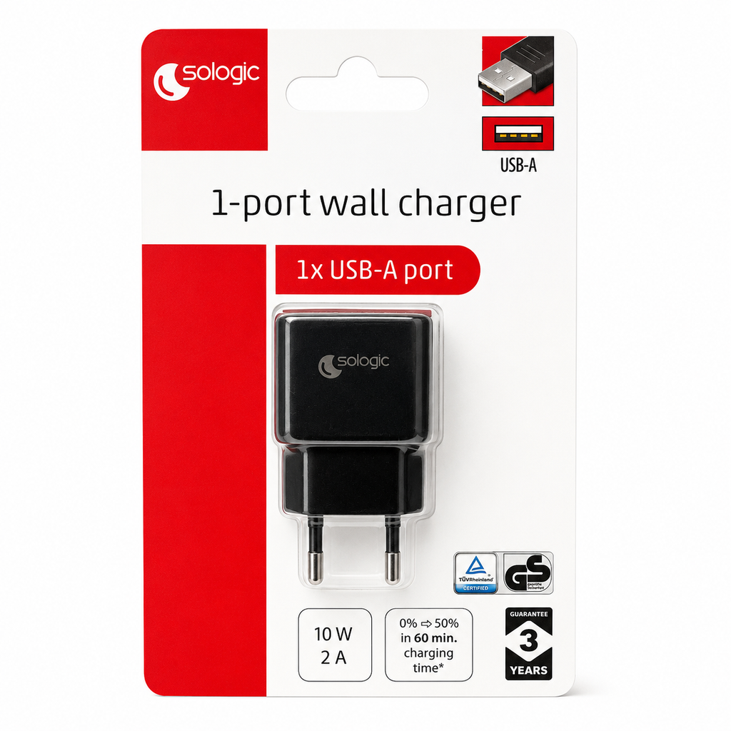 Chargeur mural Sologic USB-A 10 W