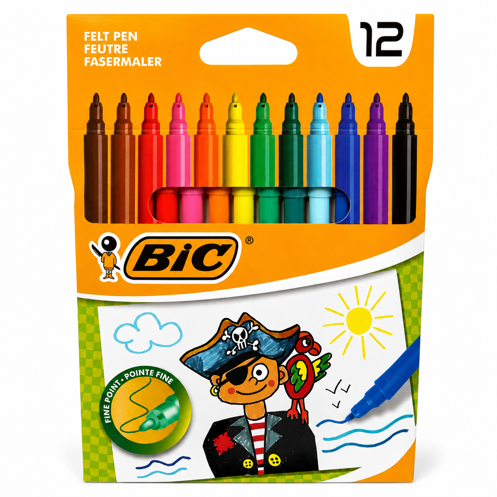 Feutres BIC – Lot de 12 couleurs