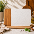Planche à découper en bois d'acacia et marbre