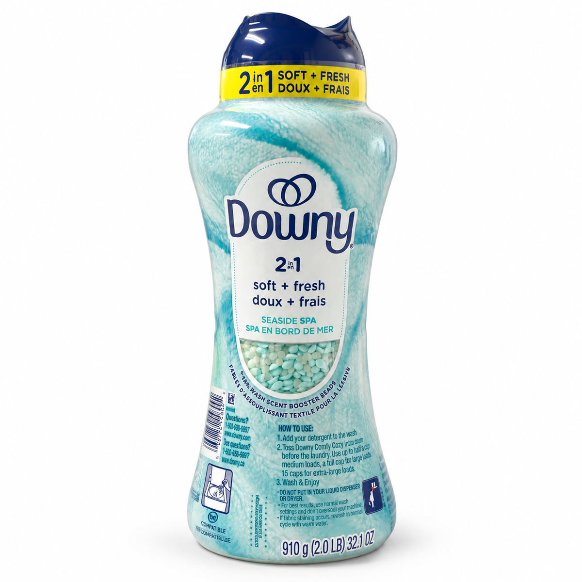 Downy - Réhausseur de parfum pour lessive 2-en-1 Soft + Fresh 910 g