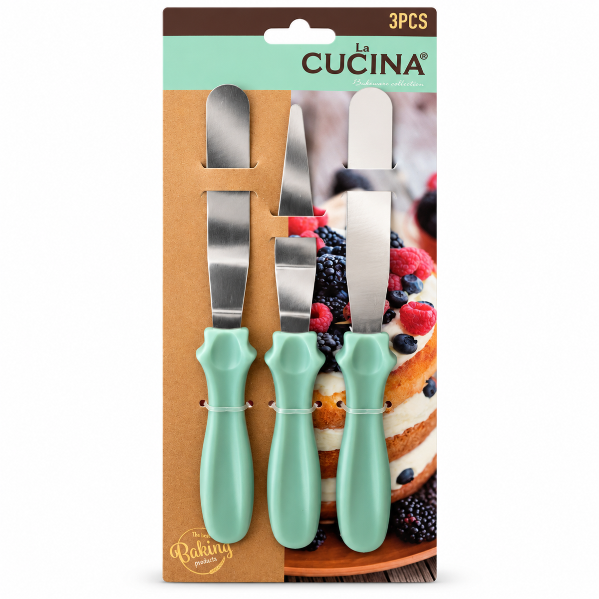 Set de 3 spatules en acier inoxydable