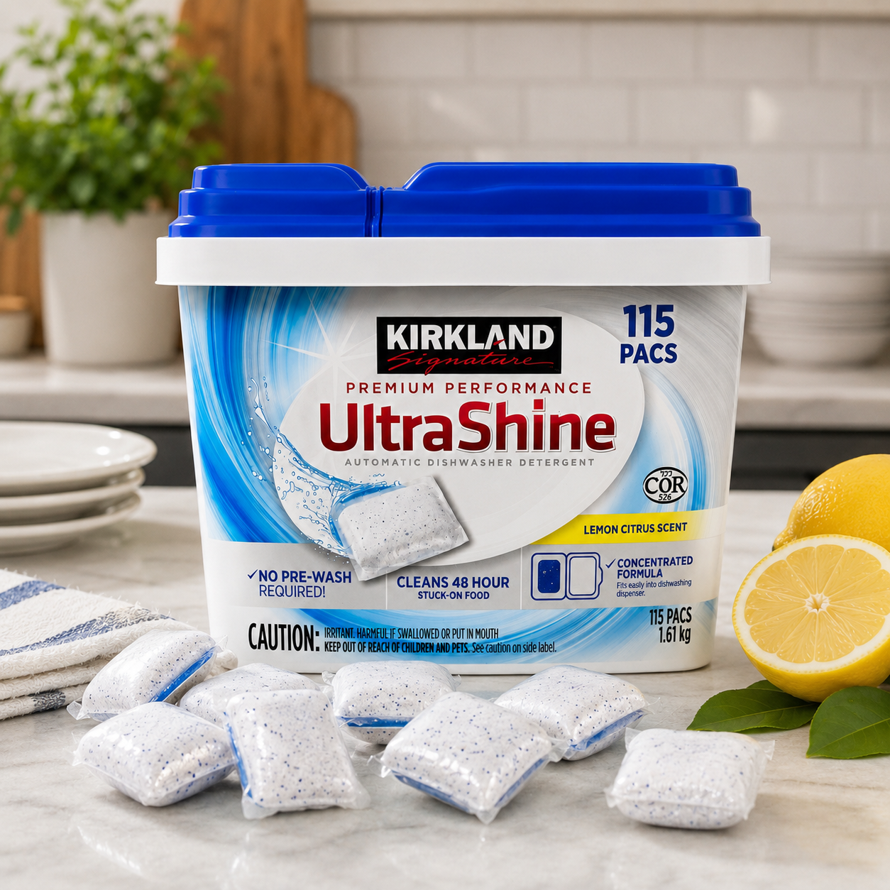 Pastilles pour lave-vaisselle Kirkland Signature Ultrabrillant – 115 pastilles