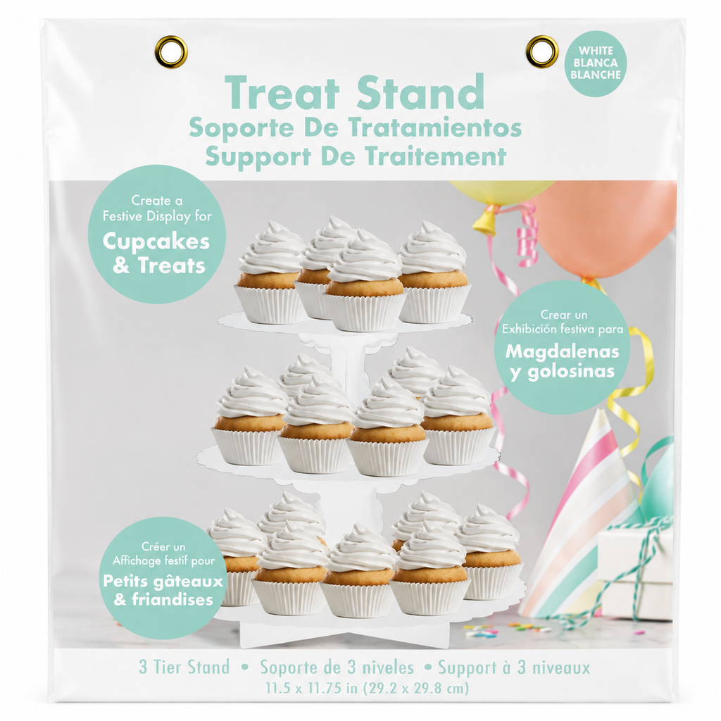 Présentoir à cupcakes et gourmandises – 3 niveaux