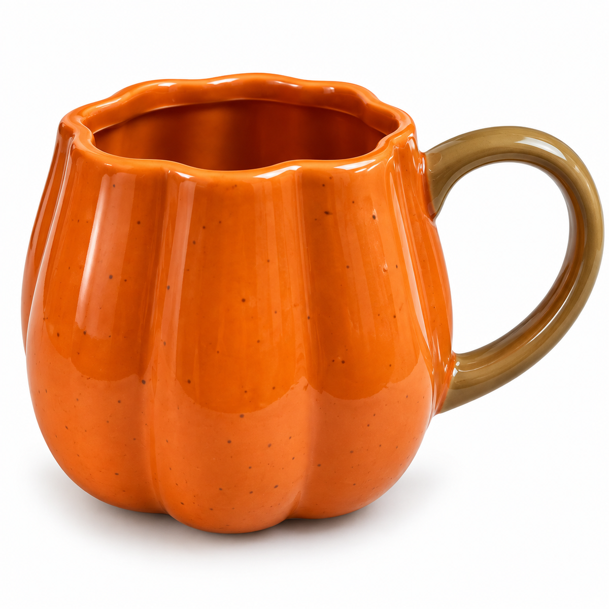 Tasse en céramique en forme de citrouille